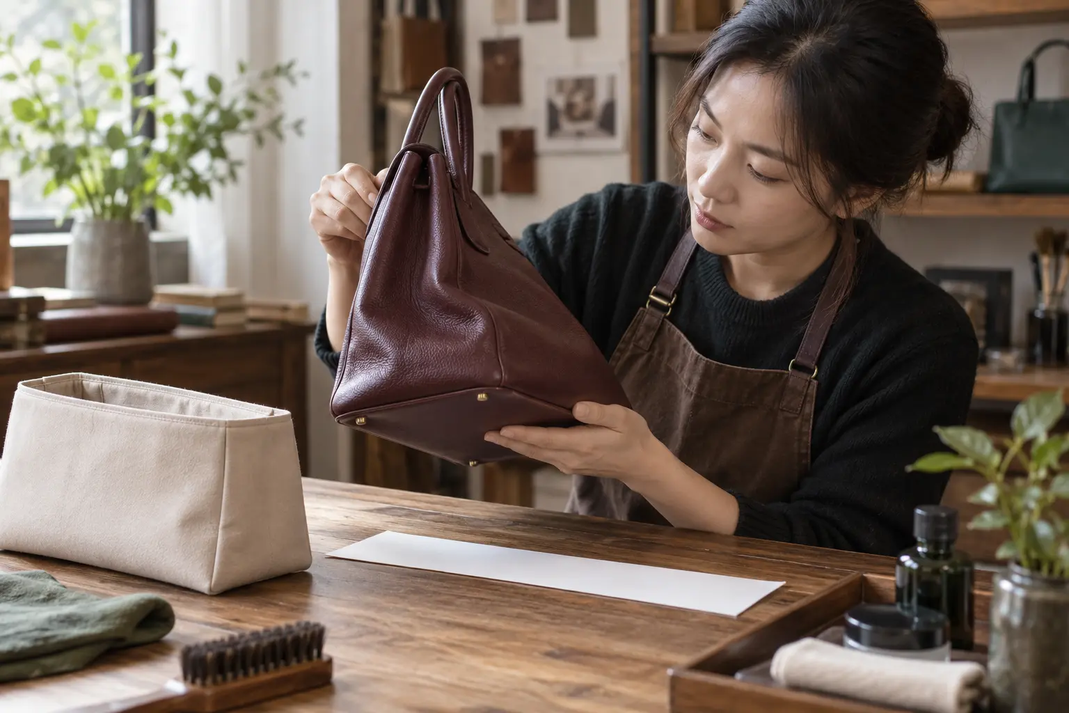 包包变形塌陷怎么恢复？先区分临时压痕、皮面松弛和结构损伤的亚洲奢护实务场景图
