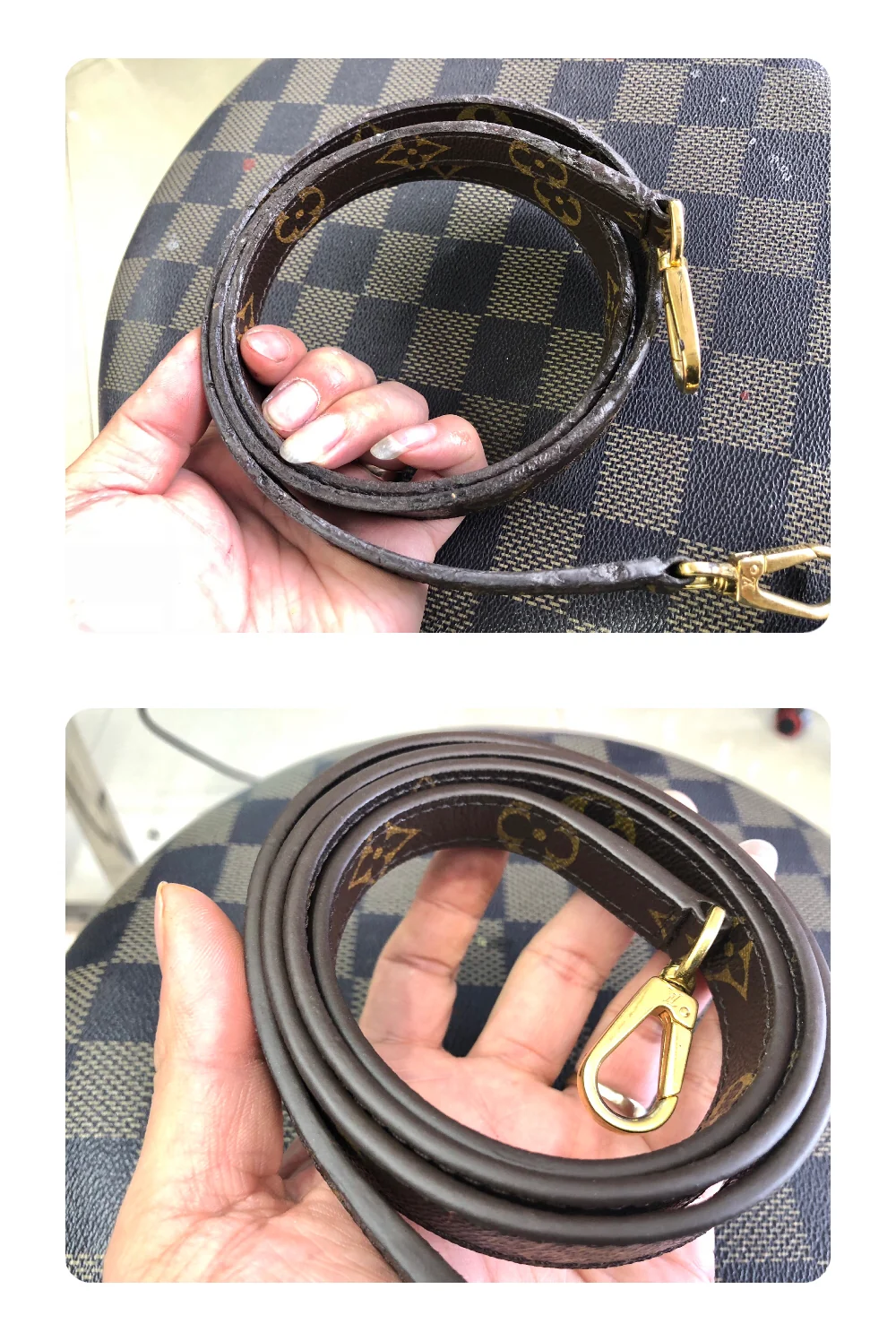 Edge paint details before and after