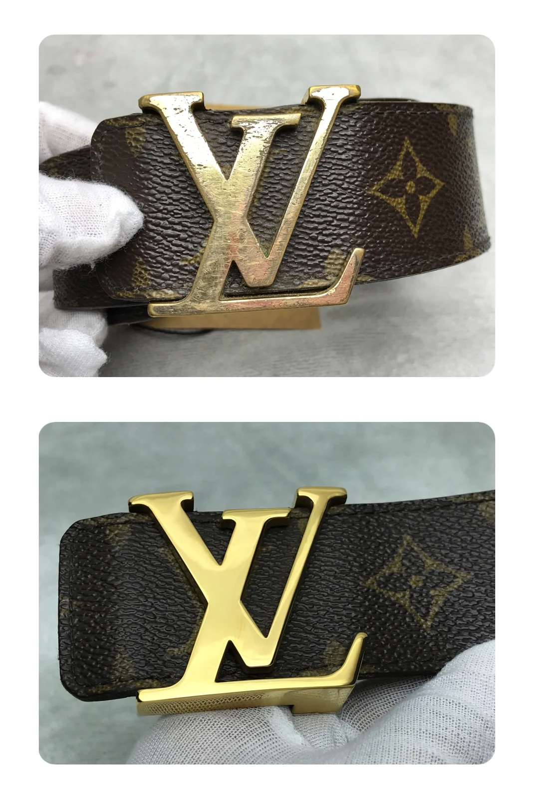 Metal fastener restoration before and after