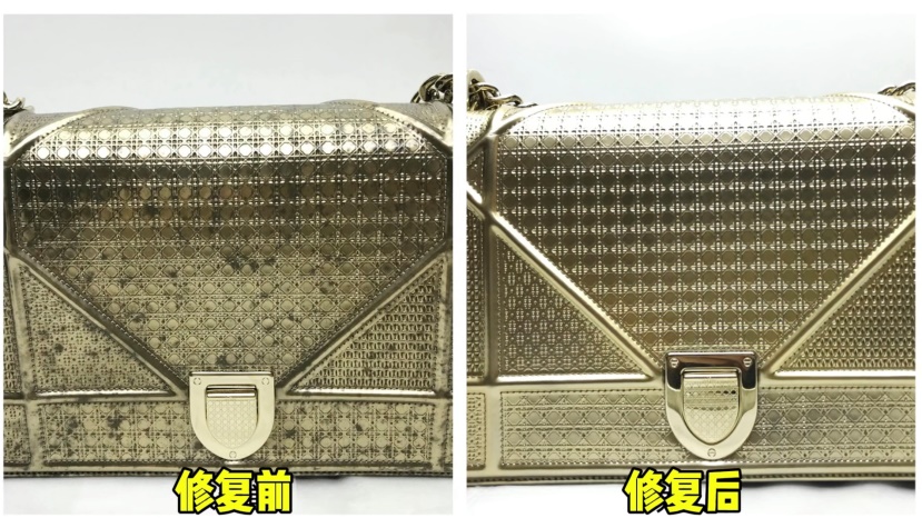 迪奥皮革仿电镀修复工艺原稿配图